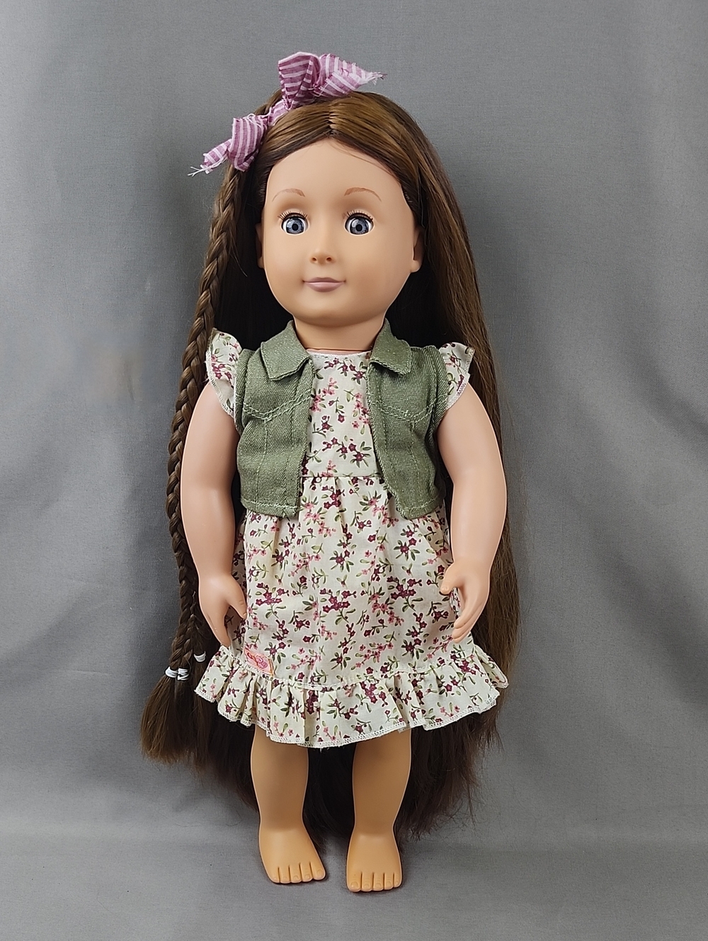 18-inch Our Generation By Battat Hairplay Hair Grow Brunette Brown Hair Doll